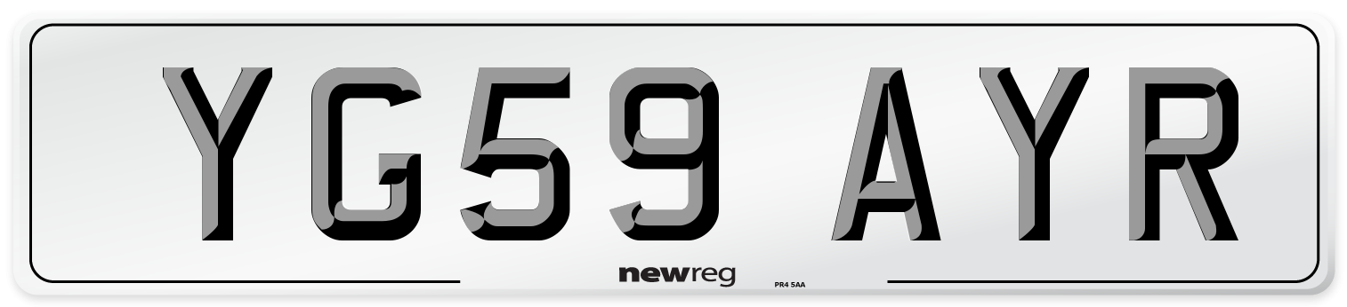 YG59 AYR Number Plate from New Reg